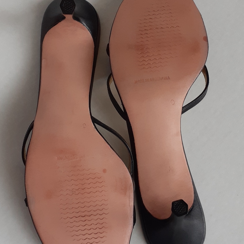 Lily Holt Black Jewelled 2 inch Heel Slides - Picture 3 of 7
